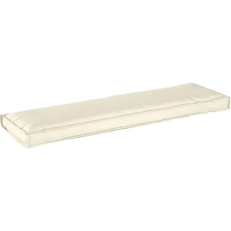 Coussin beige, mesurant 140 x 40 x 8 cm, en tissu Oxford. (1/5)