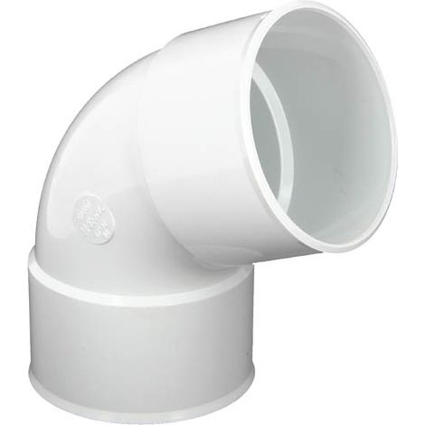 Nicoll – Coude PVC blanc femelle-femelle 67°30 Ø80 mm – Raccord tube descente – PVC lisse pour dévoiement efficace – Certifié ISO9001