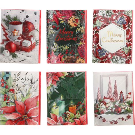 Regalo Italiano Biglietto Auguri di Natale con Busta 15 x 20 Cm Ass. 1 Pz