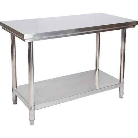 Tavolo da lavoro in acciaio inox tavolo da giardino 100 x 60 cm 160002502