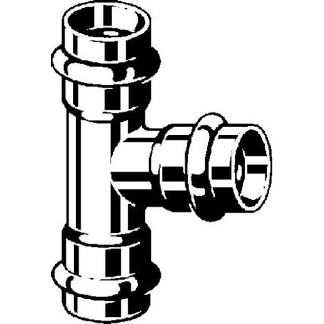 Viega Sanpress Inox LF-Té, d1 54, d2 54, d3 54 acier inoxydable modèle 2318LF, 665210