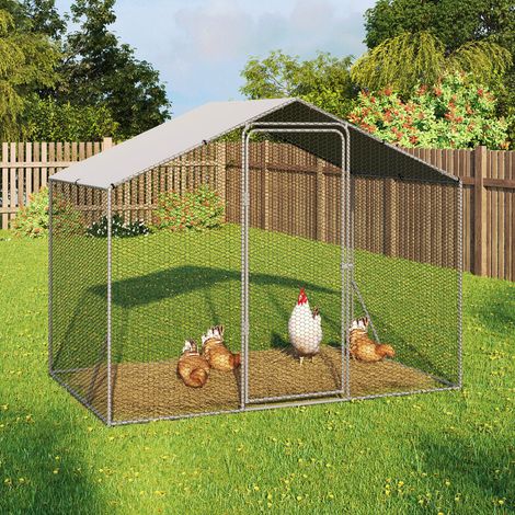 Gallinero 3 m² malla metálica 2,20x1,4 M acero galvanizado