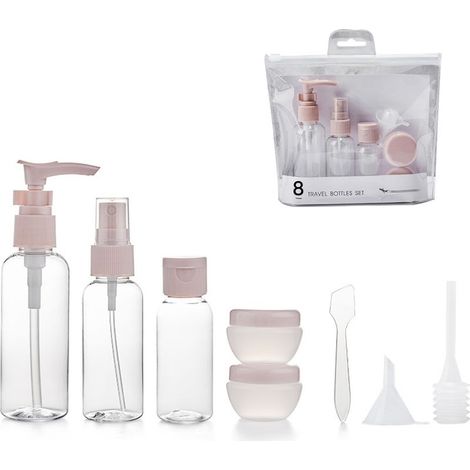 Flacon Pulvérisateur - Polypropylène PP Transparent - Usage Cosmétique et Ménager - 360° Jet Continu - 5 Pièces (1/5)