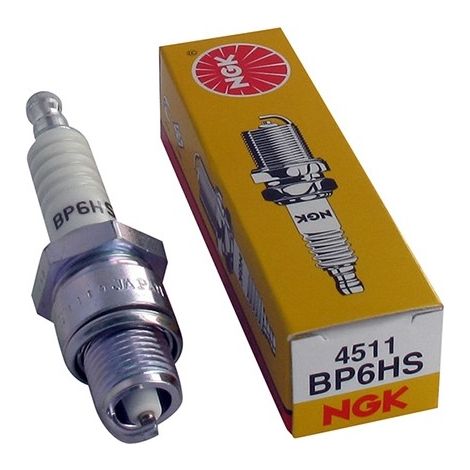 Bougie d'allumage NGK BP6HS – Type origine – Pour moteurs 2 temps – Compatible avec modèles CHAMPION L87YC