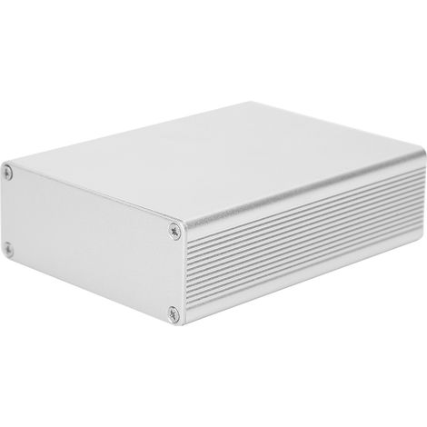 Boîtier électronique en aluminium mat argenté DIY, coque de jonction PCB 29x74x100mm, boîte de montage pour projets électroniques. (1/5)