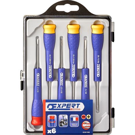EXPERT - Jeu de 6 tournevis de précision - E161102 - Ce produit de marque Expert est neuf. (1/5)