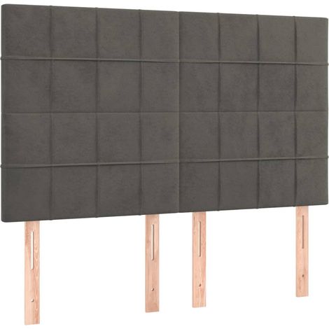 Maison Exclusive - Cabecero gris oscuro 144x5x118/128 cm terciope (1/5)