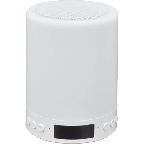 Bluetooth-Beleuchtung mit Musikfunktion, Nachttischlampe, mehrfarbig, dimmbar, 3 Geschwindigkeiten – Tragbare kabellose Tischlampe mit Uhr- und Weckfunktion (1/5)