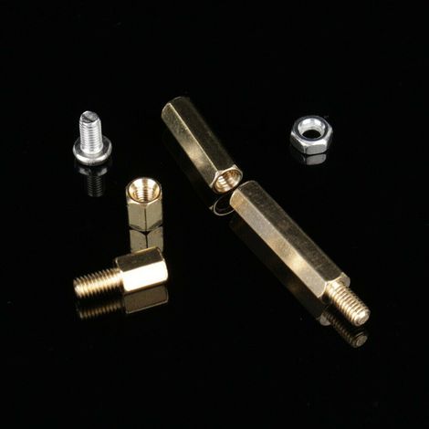 910 pezzi/set Kit di distanziatori esagonali in ottone M3 maschio femmina con vite, dado e rondella, assortimento di distanziatori per PCB e schede madri. (1/5)