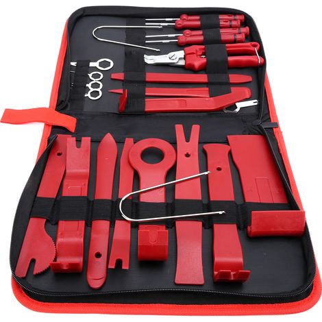 Kit de 23 pièces pour démontage garnitures intérieures, levier pour panneaux de tableau de bord, clips de porte et console centrale (1/5)