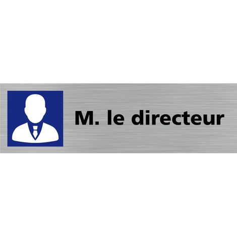Pictogramme M.- Adhésif aspect aluminium brossé - (1/5)