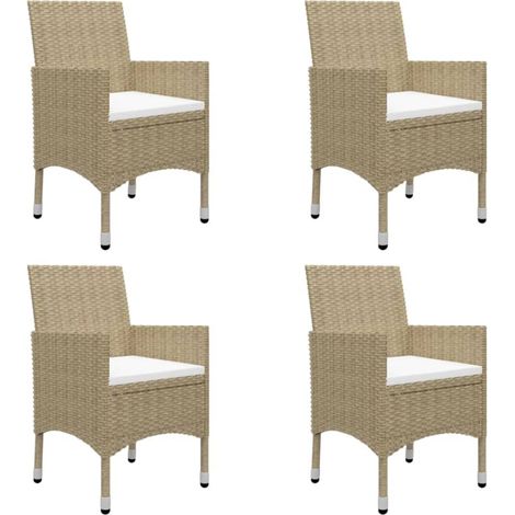 Maison Exclusive - 5-tlg. Garten-Essgruppe Beige
