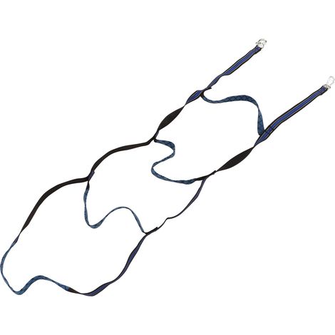 Échelle de bain marine avec crochets, nylon bleu, pliable et portative, 4 marches pour yacht, kayak, bateau gonflable, escalier d'accès robuste. (1/5)
