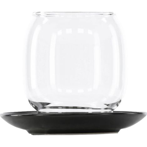 Lanterne en Verre "Archy" 12cm Noir (1/4)