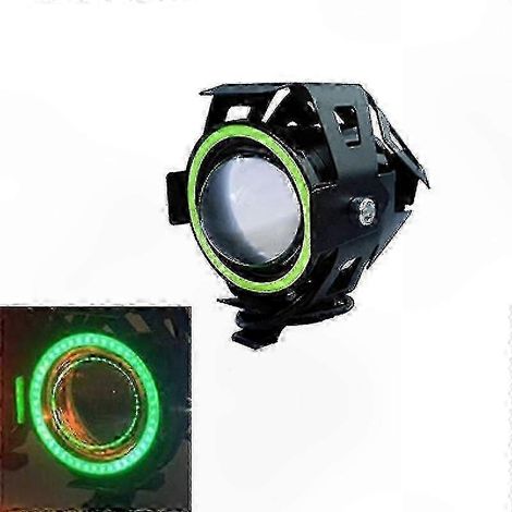 125W U7 LED-Motorradscheinwerfer, Fernlicht, Wegfahrsperre, Nebelscheinwerfer mit Angelic Halo (1/4)