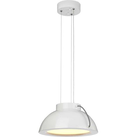 Pendelleuchte Hängeleuchte Esszimmerlampe LED weiß lackiert Stahl Küchenleuchte