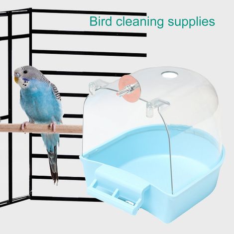 Vaschette da bagno per pappagalli, accessori per gabbie e vasche da bagno per uccelli domestici come parrocchetti, canarini e pappagalli. (1/4)