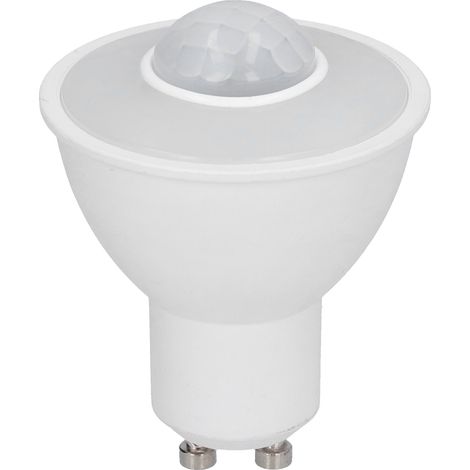 Ampoule LED GU10 à détection infrarouge, 5 W, 500 lm, pour plafond ou couloir, lumière blanche, AC100-240 V (1/5)