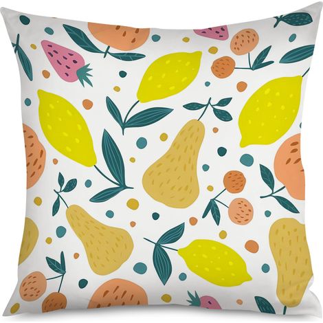 Housse de coussin fruits tropicaux kawaii, mix (1/5)