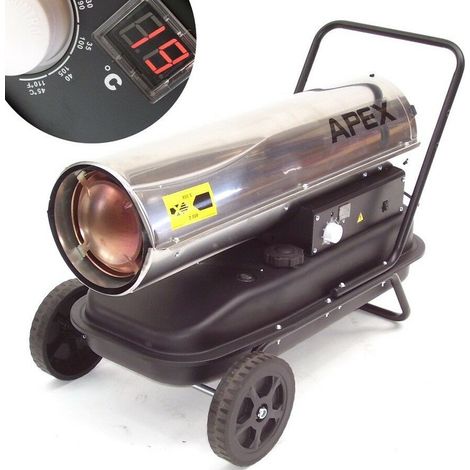 Edelstahl Heizkanone 30kW Diesel Heizung 55519 Ölheizgerät Bautrockner Bauheizer (1/5)