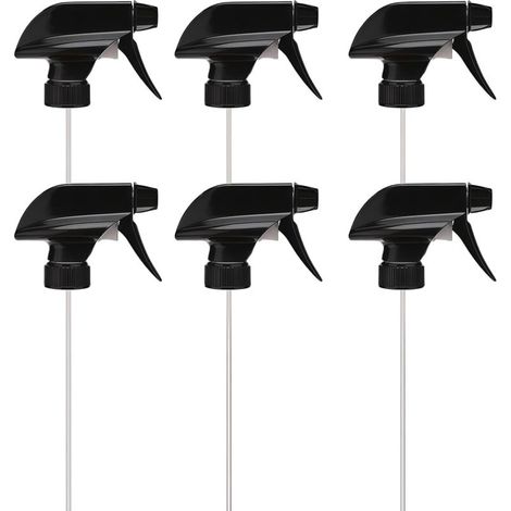 Set mit 6 Ersatz-Sprühdüsen aus robustem Kunststoff für Reinigungs- und Wartungsarbeiten, Schwarz, M - (1/5)