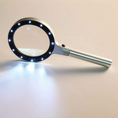 5X Magnifying Glass for Seniors, Reading Magnifier with Pocket-Sized LED Lights (1/4)