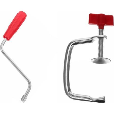 Clip di fissaggio per macchina per la pasta con maniglia, maniglia per rullo per pasta, clip di fissaggio di ricambio per la maggior parte delle macchine per la pasta manuali (rosso) (1/5)