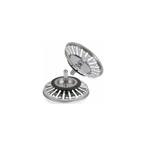 2pcs Filtre à évier/bouchon de bonde pour évier bouchon d'évier trou Passoire de cuisine/salle de bain diamètre de 84 mm avec embout à boule, en acier inoxydable (1/5)