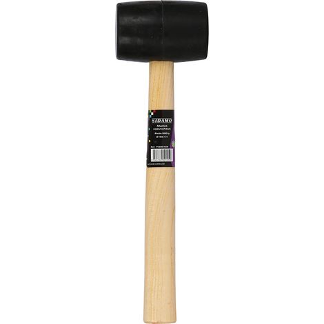MAILLET CAOUTCHOUC NOIR 500G - 60MM SIDAMO - 11200105