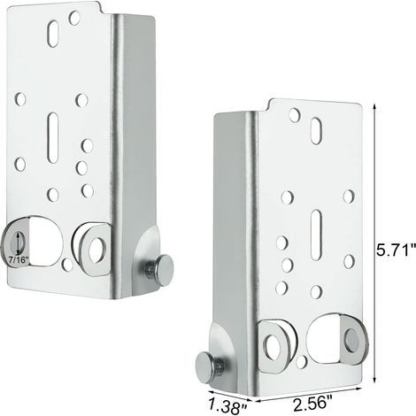 1 paire de supports inférieurs de porte de garage pour roulettes de 7/16 po, supports de remplacement robustes en acier galvanisé pour portes de garage résidentielles (1/5)