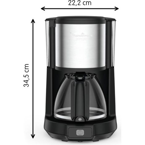Cafetera de Goteo Semi-automática MOULINEX FG3708 Negro, Inox (1/5)
