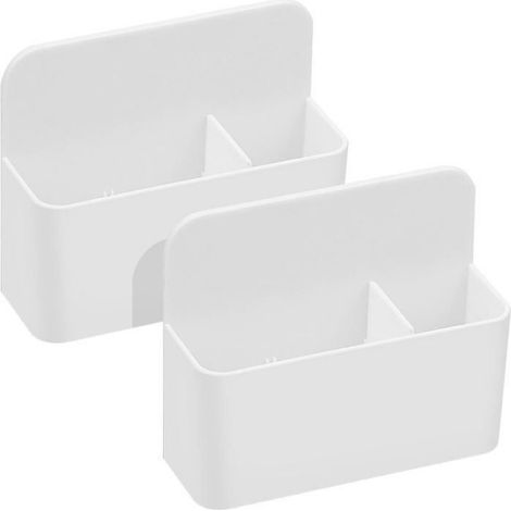 Boîte de rangement magnétique 2 pièces, porte-stylo magnétique, porte-crayon pour tableau blanc magnétique avec compartiments (1/4)