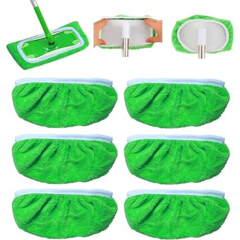 6er-Pack wiederverwendbare und waschbare Mikrofaser-Nass- und Trockentücher zum Reinigen von Hartböden und Holzböden