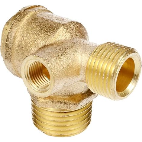 Clapet anti-retour pour compresseur d'air, filetage interne en laiton compresseur Clapet anti-retour, accessoires de rechange, outil de raccordement de tuyau, 1/2" x 3/8" (1/5)