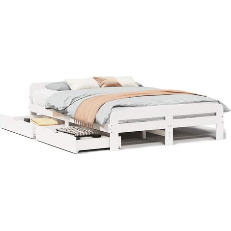 Maison Exclusive - Letto senza Materasso Bianco 150x200 cm Legno Massello di Pino
