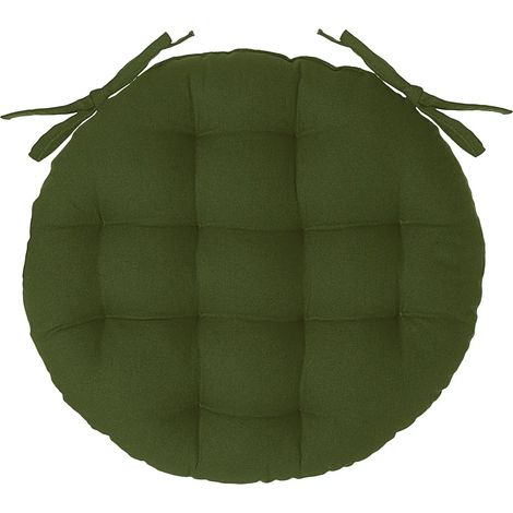 Galette de chaise ronde 38 cm Kaki (1/2)