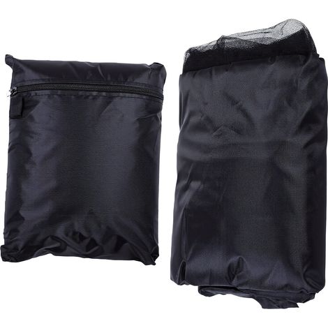Abri moustiquaire portable pour balançoire simple, idéal pour le jardin, l'extérieur, le camping, la pêche, 155x125x200cm, noir. (1/5)