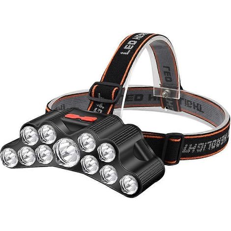 Lampe frontale étanche ultra-lumineuse à 11 LED pour le camping et la pêche (1/4)