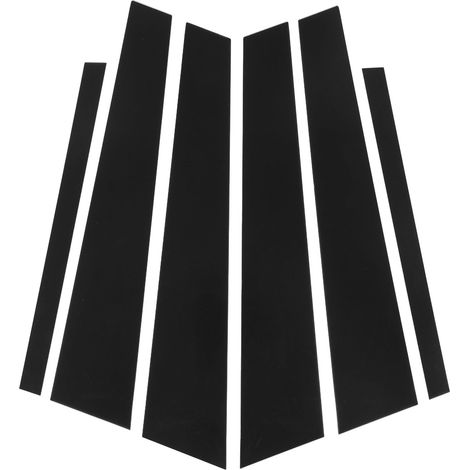 Profili neri lucidi per porte e finestre, montante BC, accessori di ricambio per auto per Serie 5 F10 4 2011-2017, 6 pezzi