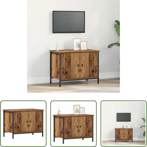Holzschrank - TV-Schränk Altholz 60 x 35 x 45 cm Holzwerkstoff (1/5)