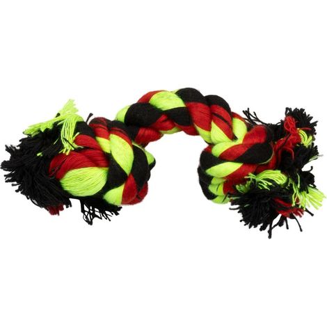 Gioco per cani in corda multicolor annodata da 20 cm