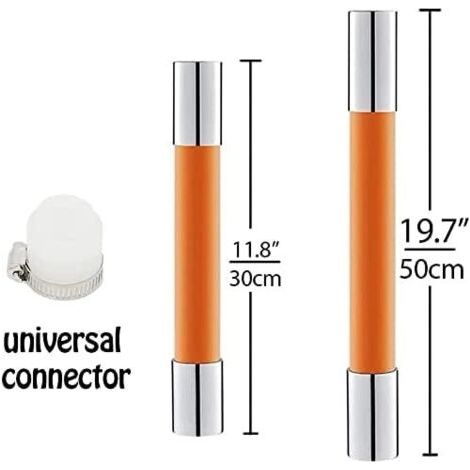 Tube d'extension universel en mousse avec connecteur multifonction pour évier de salle de bain - Robinet pliable à 360° - Convient pour cuisine et salle de bain (50 cm) (1/5)