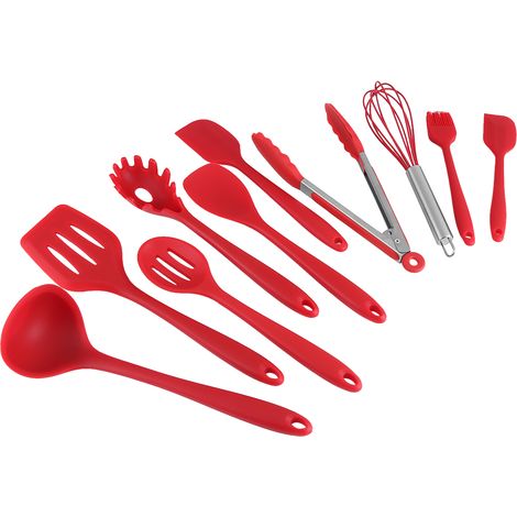 Cuillère À Faire Cuire - Spatule De Cuisine - Résistant À La Chaleur Jusqu'à 260 °C - En Silicone Alimentaire - Lot De 10 Pièces (1/5)