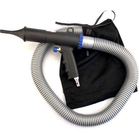 BEBUSINGOTO Pneumatisches Vakuumset für Gebläse/Staubsaugerpistole – Kombigerät aus Gebläse und Staubsauger, inklusive Beutel, Schlauch und Zubehör (1/5)
