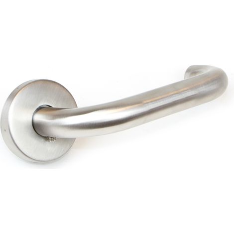 Emuca Juego de manivelas para puertas de interior, con roseta D.53mm, forma U, acero inoxidable, níquel satinado