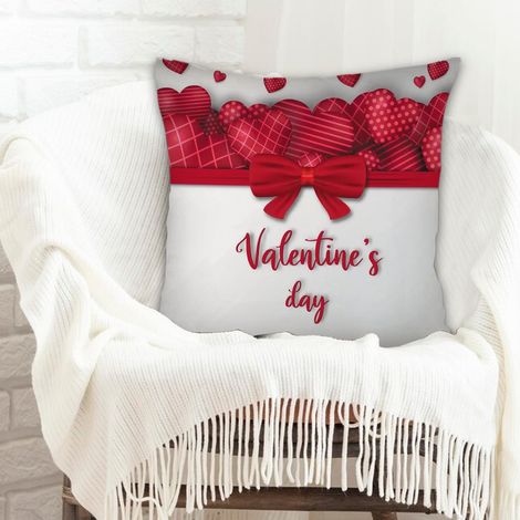 Housse de coussin 45x45 cm carrée inaltérable pour anniversaire, la Saint-Valentin, Noël