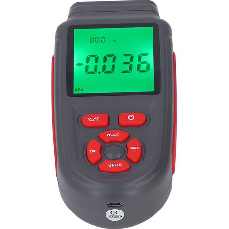 Manomètre numérique portable haute précision avec boîtier ABS et écran HD pour testeur de pression de gaz CVC dans le secteur minier (1/5)