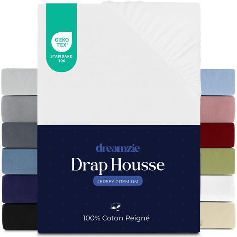 Drap Housse - 70x160cm - 100% Coton Peigné - Jersey (1/5)