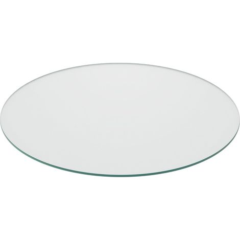Plaque en verre de sécurité trempé, pour table et cheminée, ronde, Ø 70 cm, 8 mm d'épaisseur, transparente (1/5)