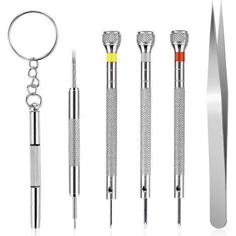 Uhrmacherschraubendreher 0,8-1,4 mm, Präzisionsschraubendreher mit Pinzette (siehe Abbildung) (1/5)